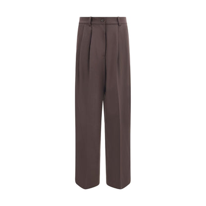 P.A.R.O.S.H. Brown Fleece Wool Dress Pants P.A.R.O.S.H.