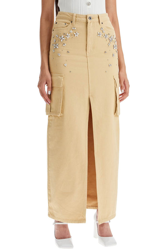 Self-Portrait Self Portrait maxi denim cargo skirt in Skirts Self-Portrait