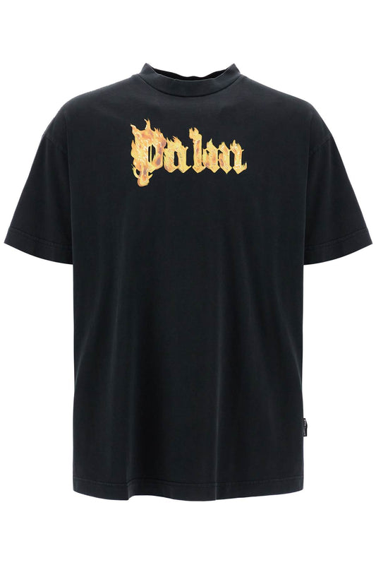 Palm Angels 'burning logo t-shirt Topwear Palm Angels