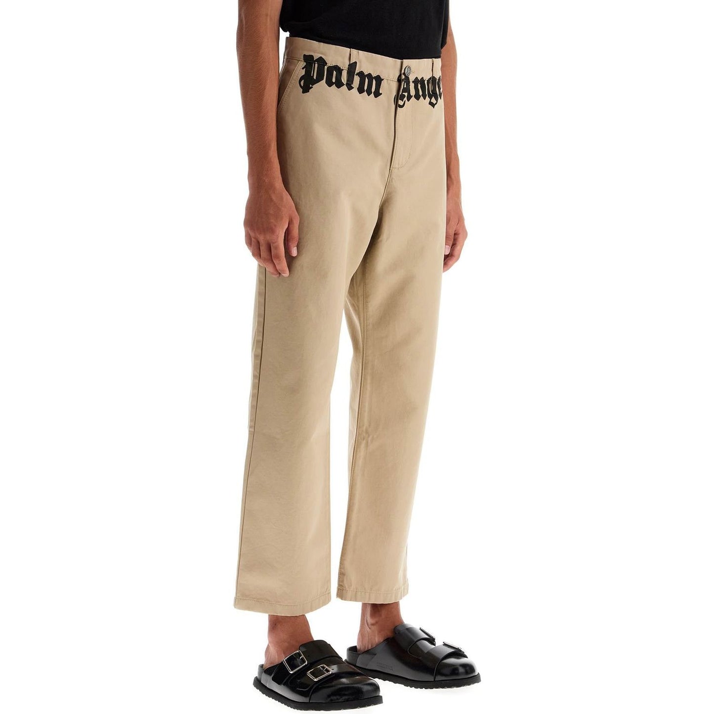 Palm Angels chino pants with logo branding Trousers Palm Angels