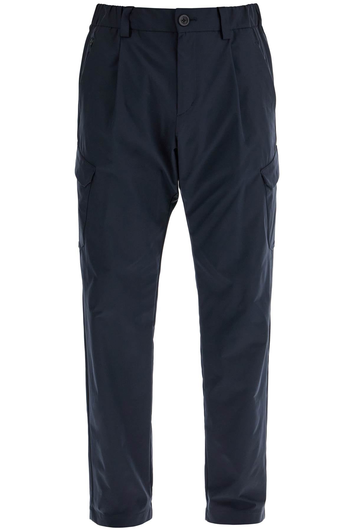 HERNO deep blue polyester pants with patch pockets Trousers HERNO