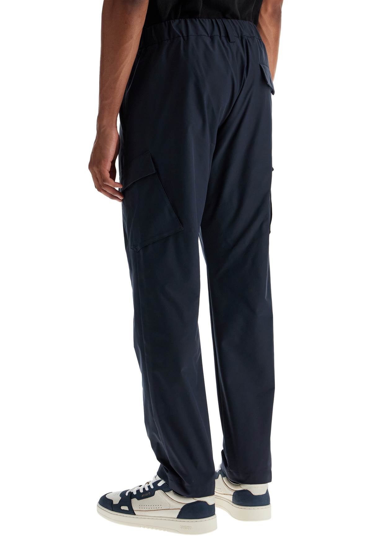 HERNO deep blue polyester pants with patch pockets Trousers HERNO