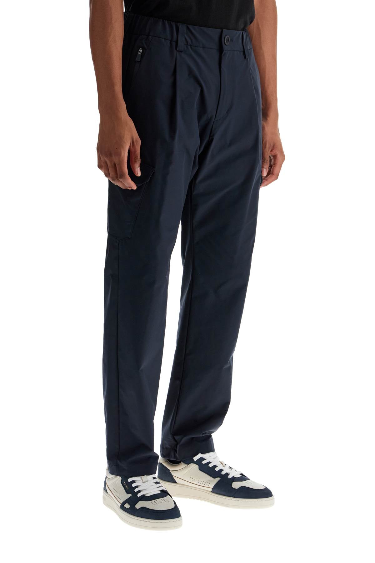 HERNO deep blue polyester pants with patch pockets Trousers HERNO