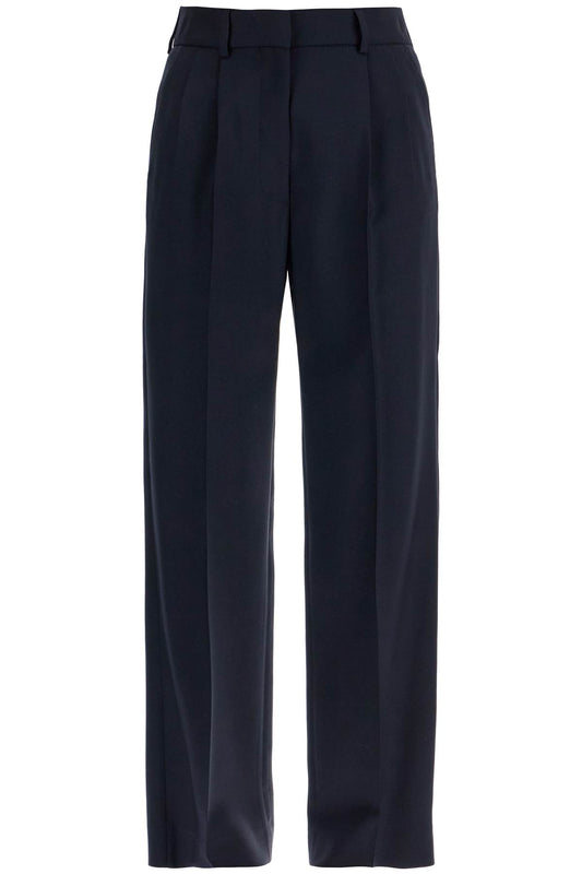 Blaze Milano navy blue virgin wool and mohair high-waisted pants Trousers Blaze Milano