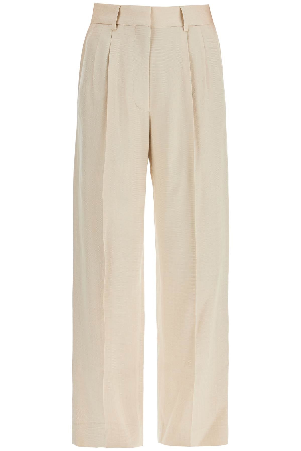 Blaze Milano ivory viscose pants with embroidered pocket Trousers Blaze Milano