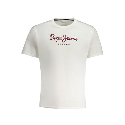 Pepe Jeans Bianco Cotton Men T-Shirt