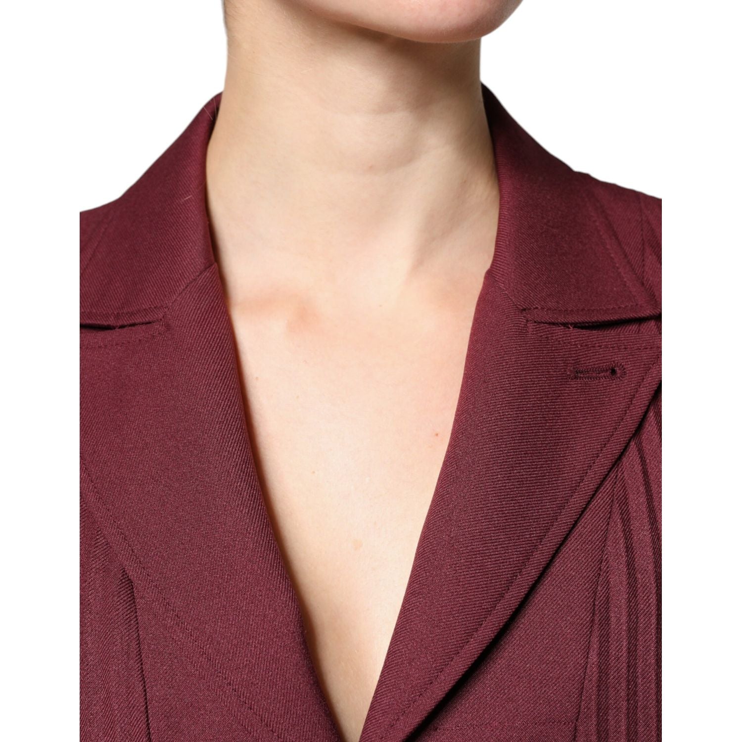 Philosophy Maroon Belted Button Down Dress