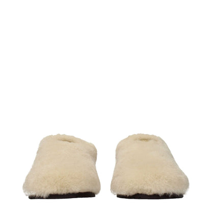 Prada Beige Fur Slippers
