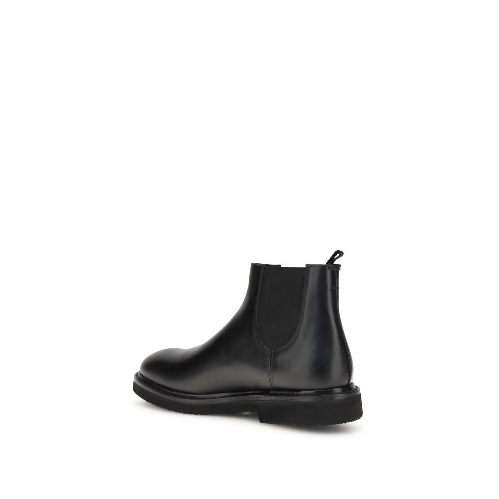 Premiata Black Calf Leather Bos Taurus Chelsea Boots Premiata