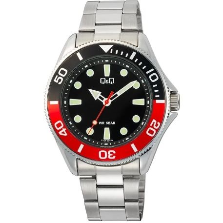 Q&Q Mod. GENT DIVER BLACK & RED