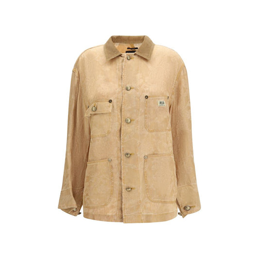R13 Orange Linen Coat 1728,72470364320,Clothing,Coats - Jackets & Coats - Clothing,Jackets & Coats - Clothing,New with tags,Orange,R13,S,Women