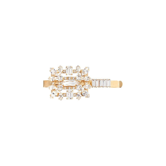 Roger Vivier hair clip with decorative stones light gold