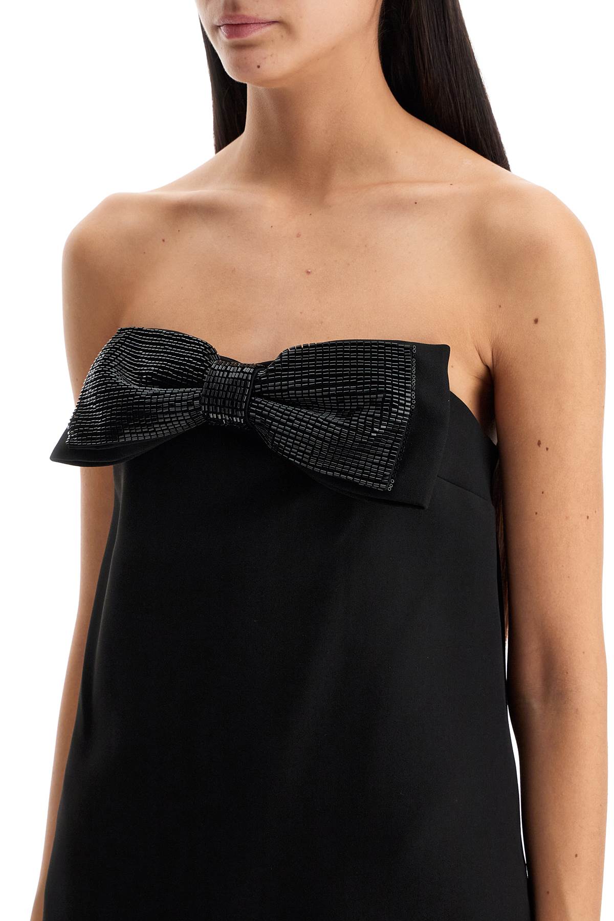 Self-Portrait Self Portrait strapless mini dress with bow Dresses Self-Portrait