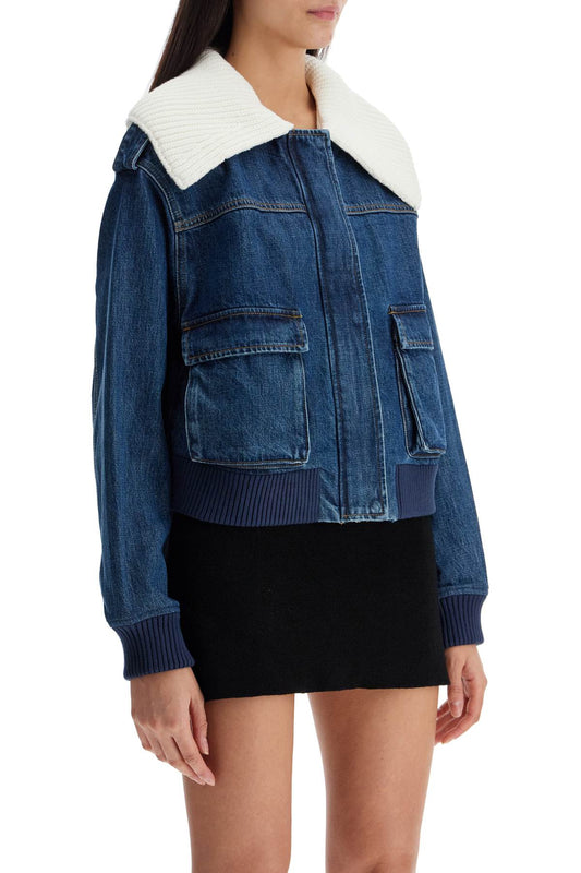 Self-Portrait Self Portrait denim bomber jacket for Jackets Self-Portrait