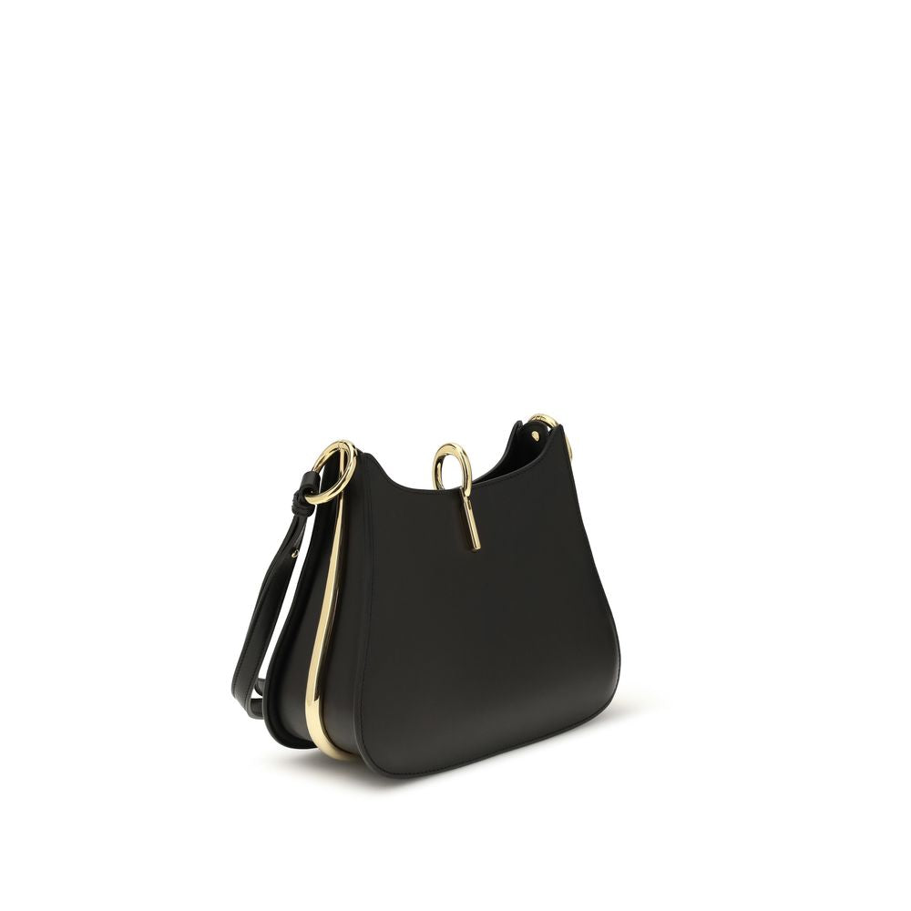 Rabanne Black Calf Leather Bos Taurus Shoulder Bag Rabanne