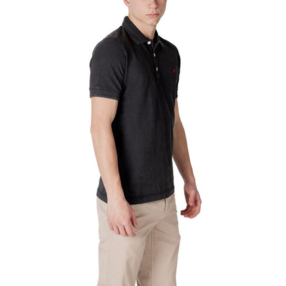Replay Black Cotton Polo Shirt Replay