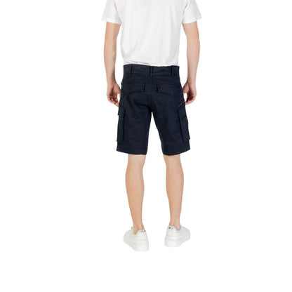 Replay Blue Cotton Bermuda Shorts Replay