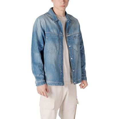 Replay Light Blue Cotton Denim Jacket