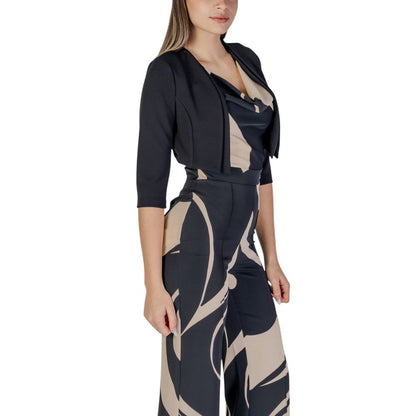 Rinascimento Black Polyester Sleveless Jacket Rinascimento