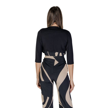 Rinascimento Black Polyester Sleveless Jacket Rinascimento