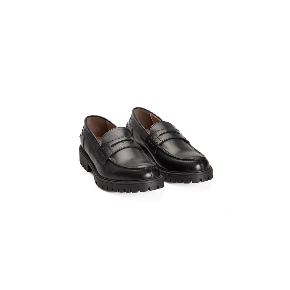 Roberto Pepe Luxury Black Calfskin Men Loafer
