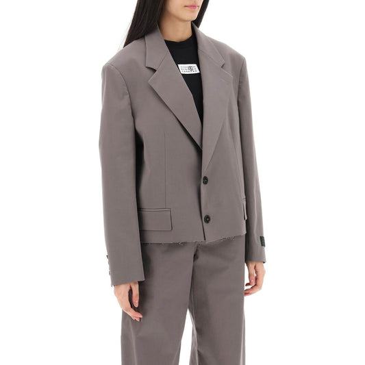 MM6 Maison Margiela cropped blazer with cut-off hem Jackets MM6 Maison Margiela