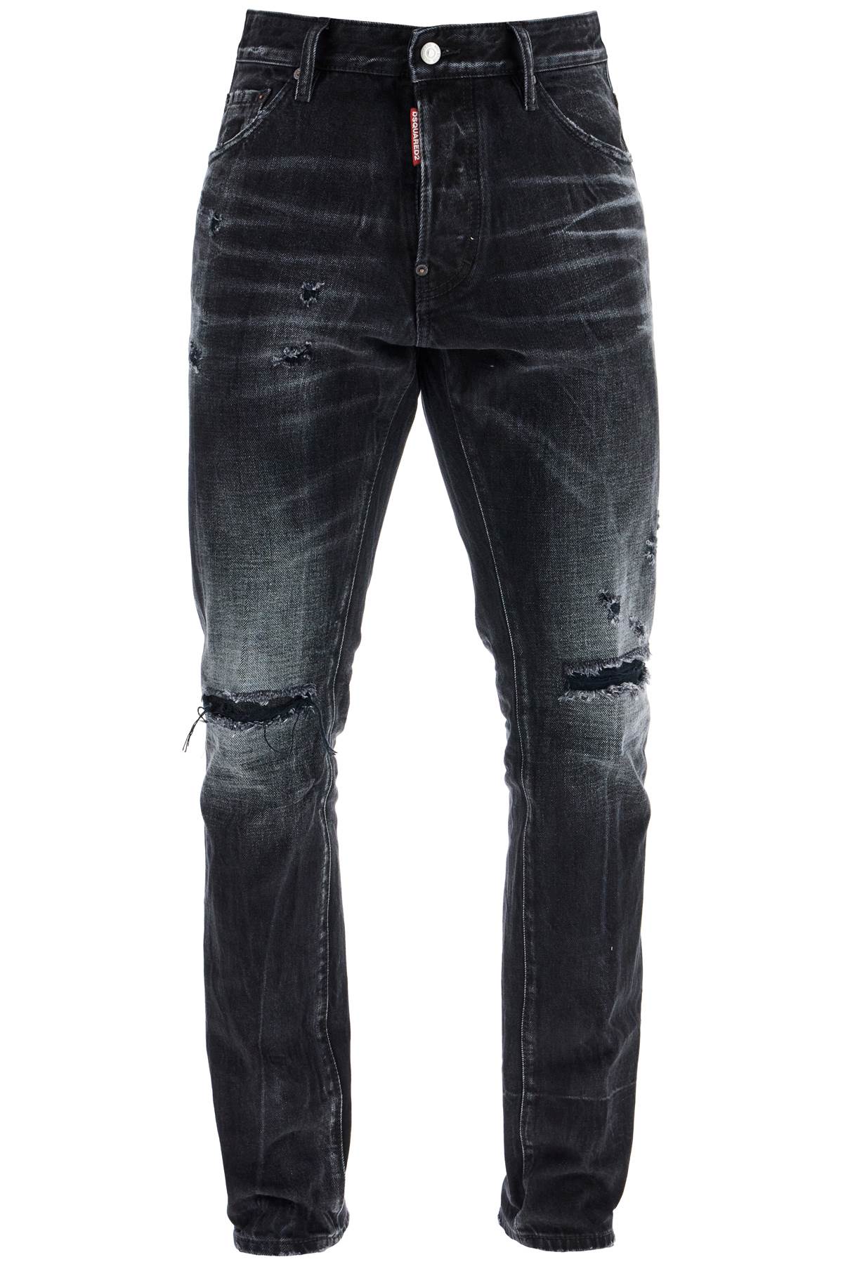 Dsquared2 jeans in cotone nero con effetto vintage Jeans Dsquared2