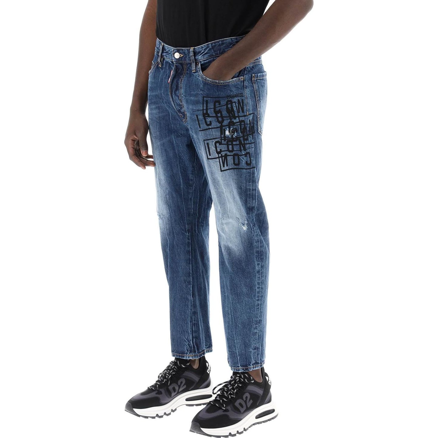 Dsquared2 "dark wash icon stamps bro jeans in Jeans Dsquared2