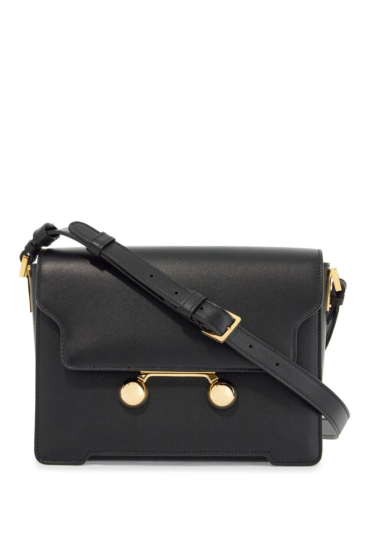 Marni black calfskin shopping bag with distinctive closure Shopper Marni