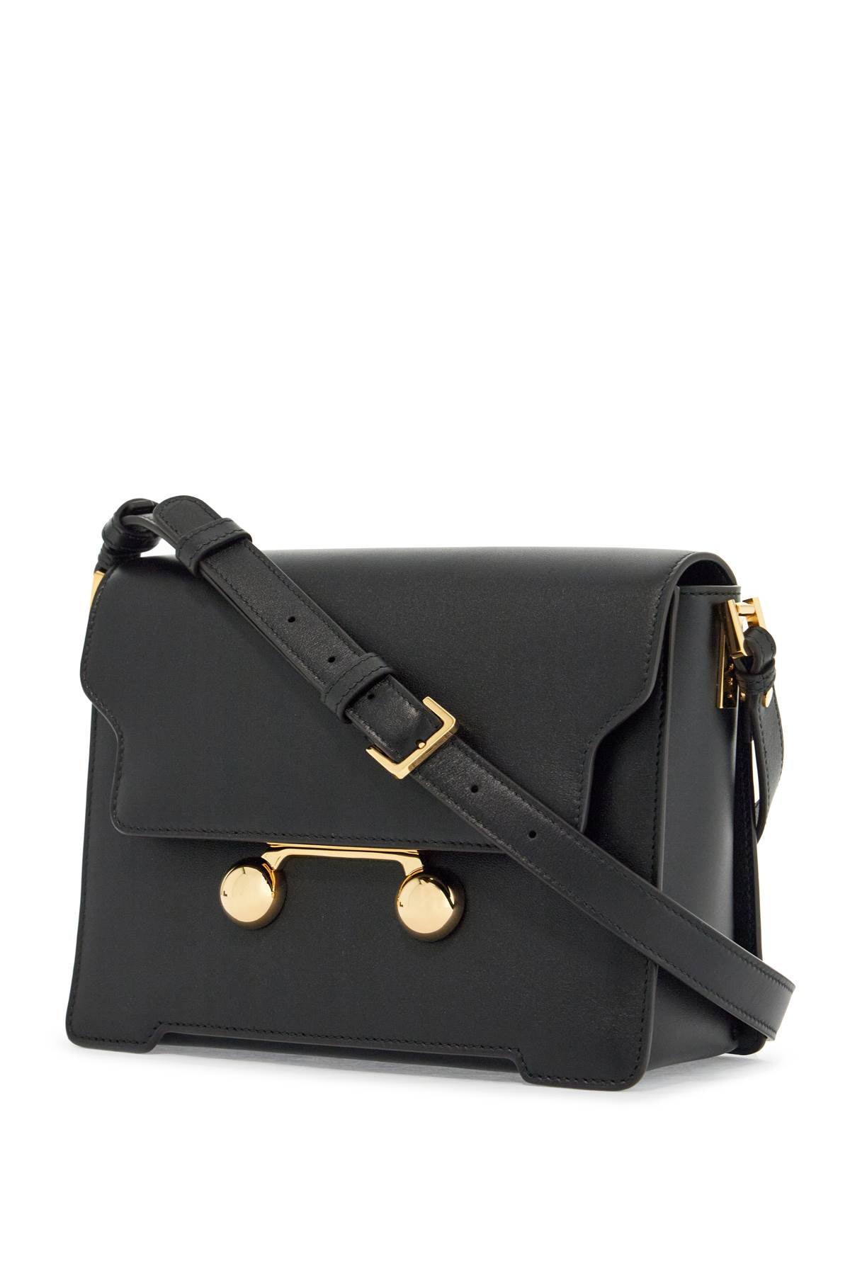 Marni black calfskin shopping bag with distinctive closure Shopper Marni