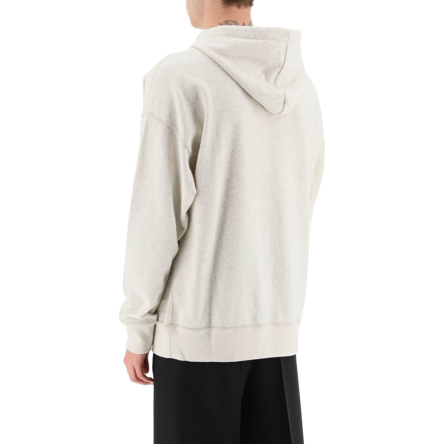 Marant 'miley' hoodie with flocked logo