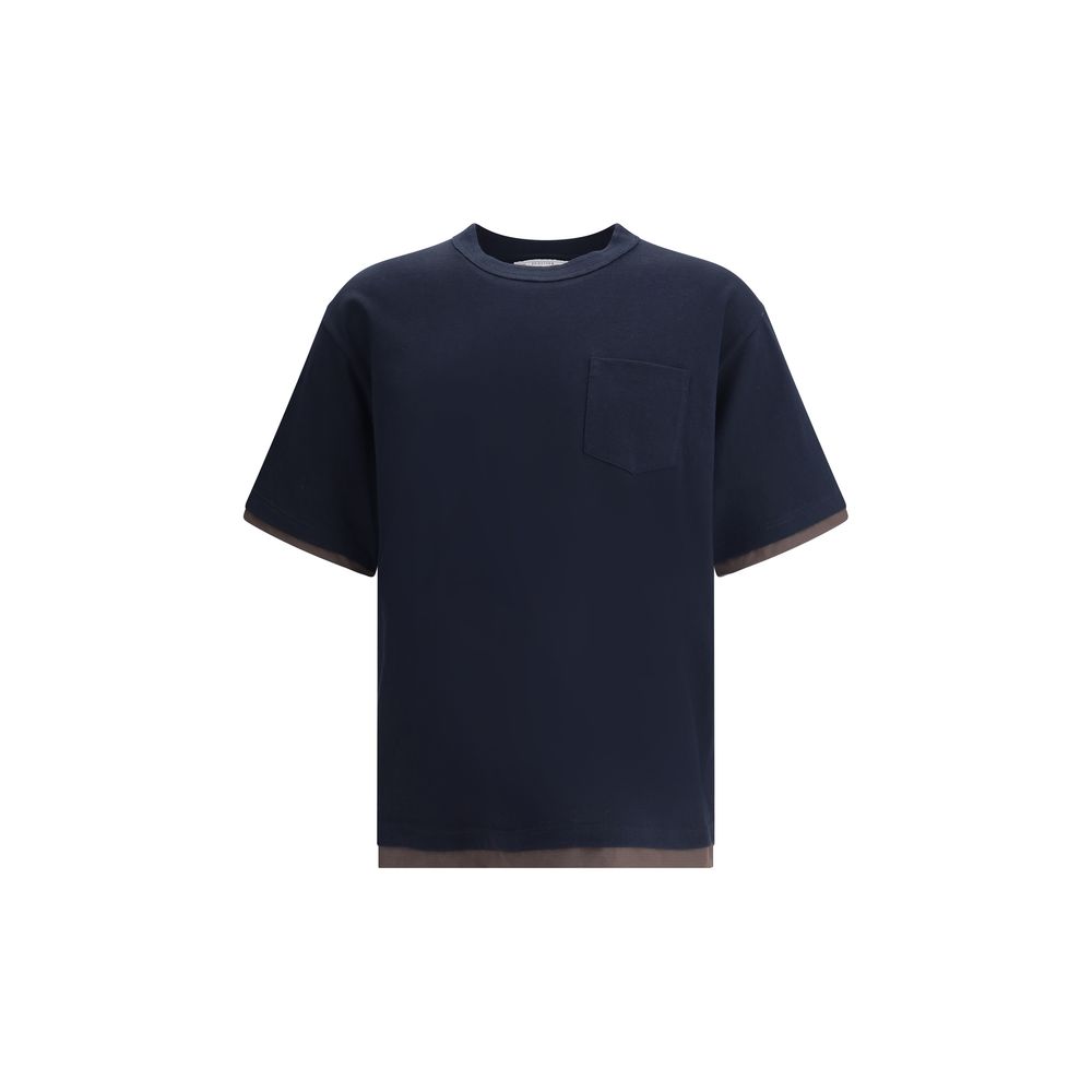 Sacai Black Cotton T-Shirt Sacai