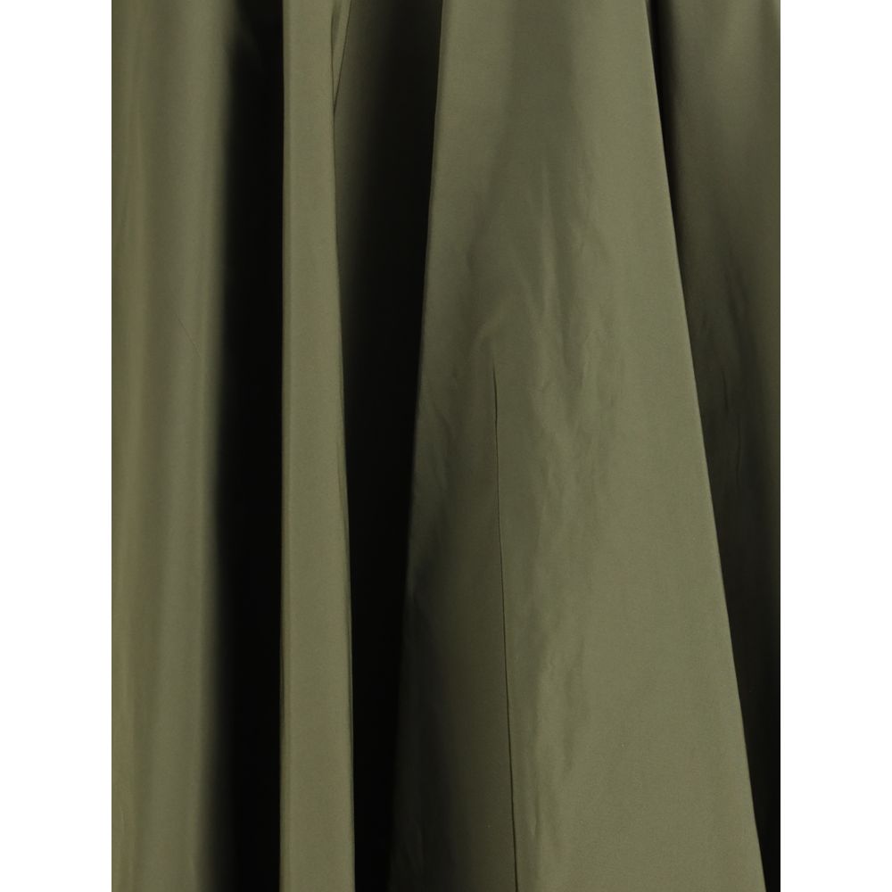 Sara Roka Bicolor Polyester Midi Skirt