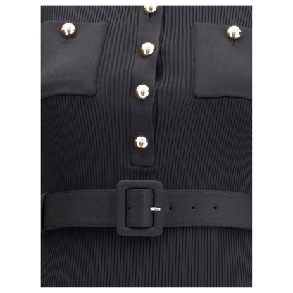 Self-Portrait Black Viscose Casual Dress Self-Portrait