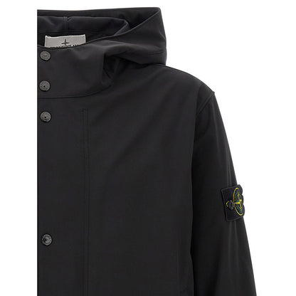 Stone Island Black Polyester Shell Jacket