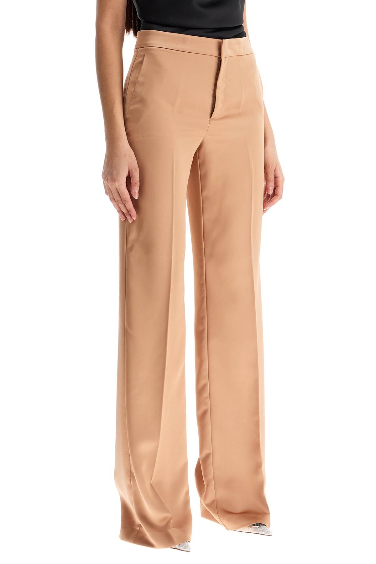 THE ANDAMANE flared satin trousers Trousers THE ANDAMANE