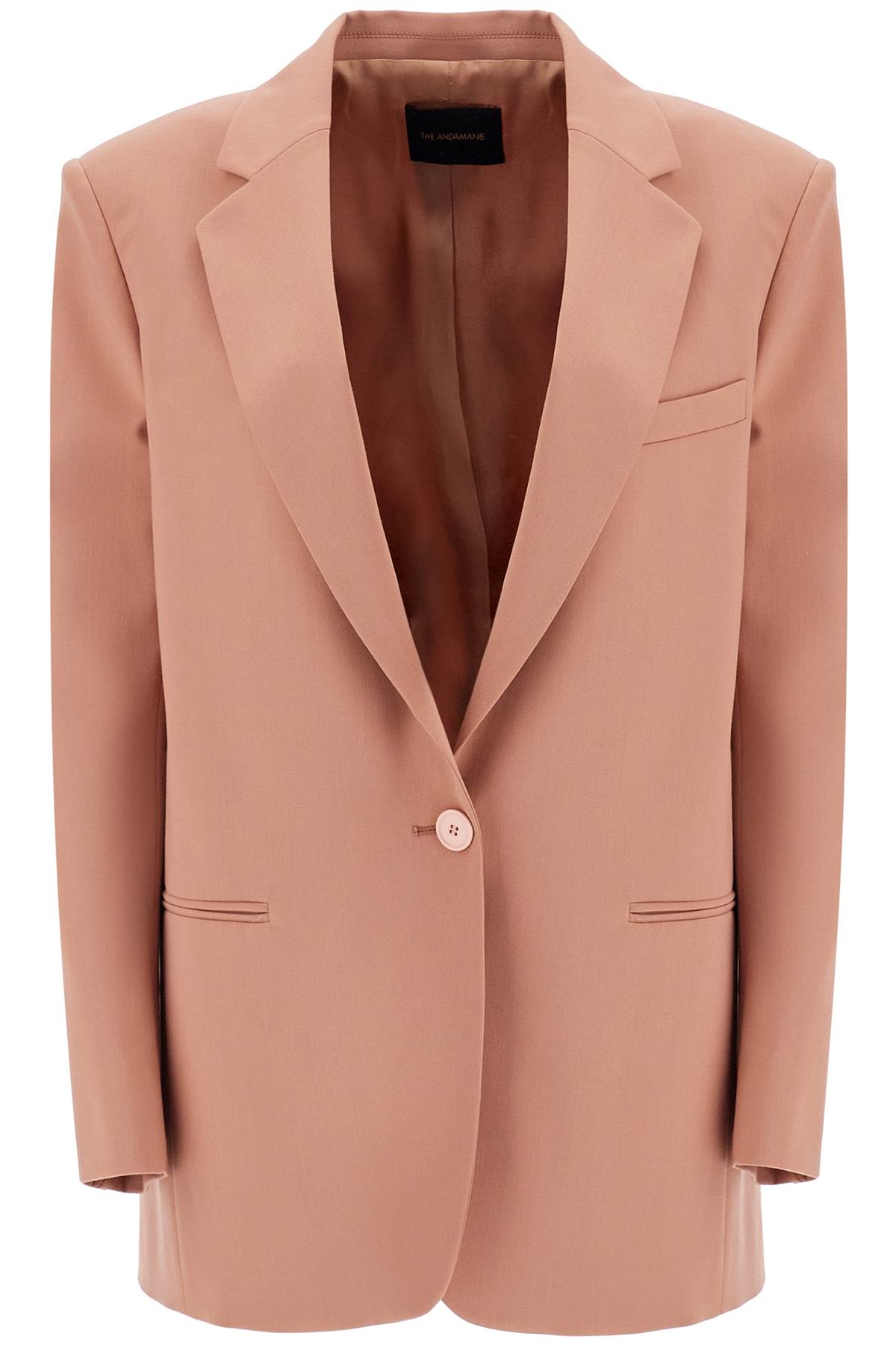 THE ANDAMANE elegant dark pink synthetic blazer Jackets THE ANDAMANE