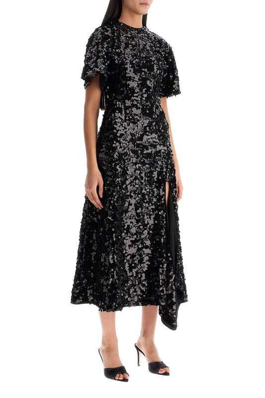 Ganni midi velvet and sequin dress Dresses Ganni