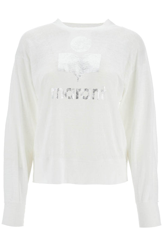 Isabel Marant Etoile klowia t-shirt with metallic logo print Topwear Isabel Marant Etoile