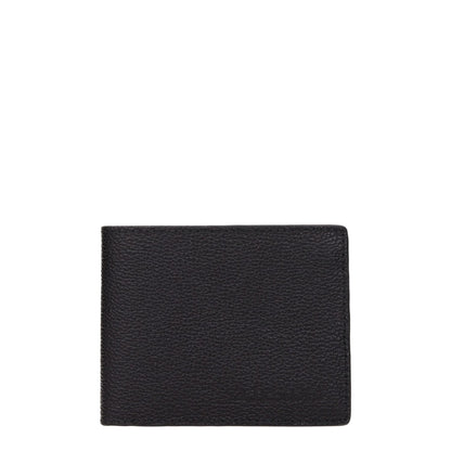 Testoni Black Leather Wallet Testoni