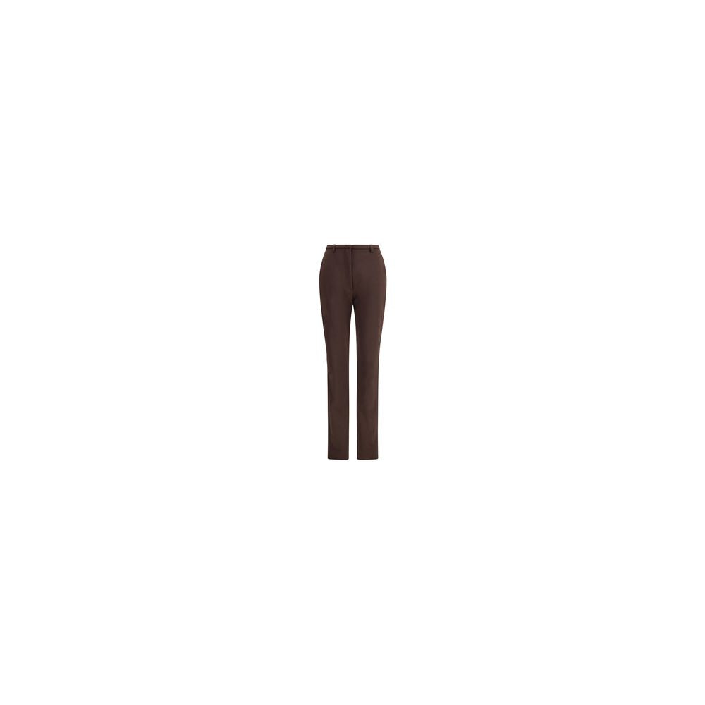 The Latest Brown Polyester Skinny Pants