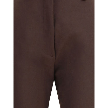 The Latest Brown Polyester Skinny Pants