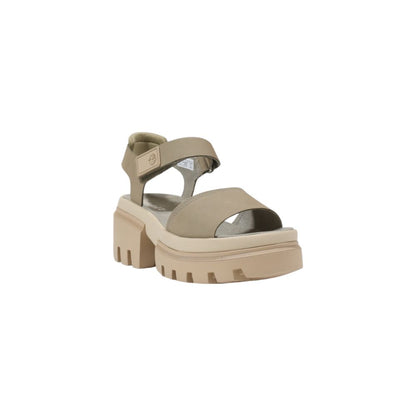 Timberland Beige Leather Platform Sandals Timberland