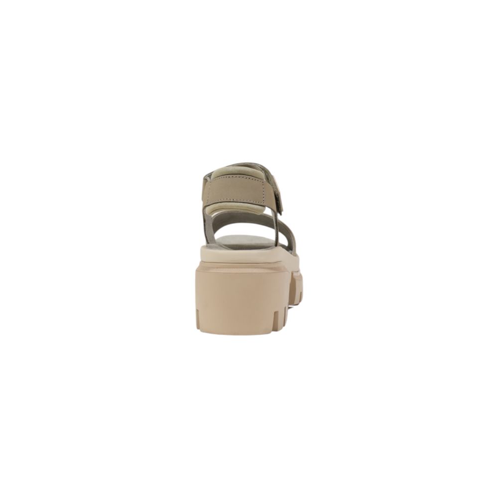 Timberland Beige Leather Platform Sandals Timberland