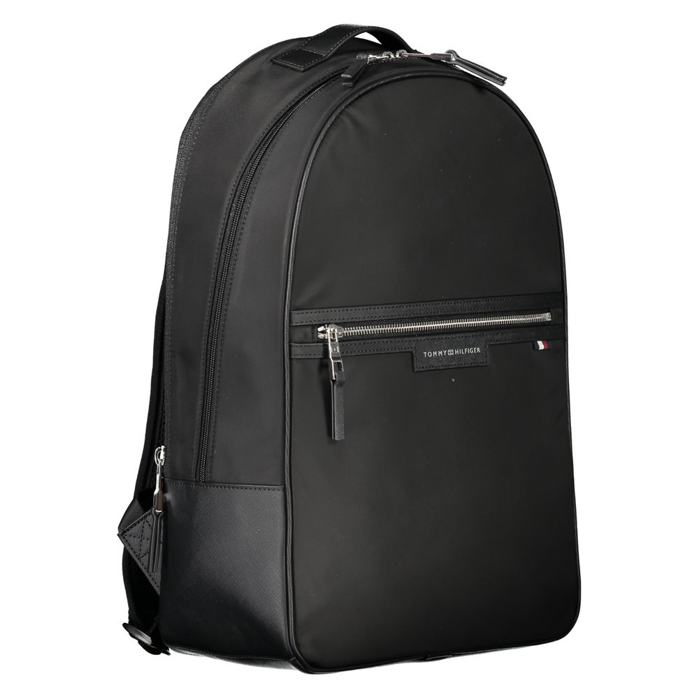 Tommy Hilfiger Black Polyester Men's Backpack