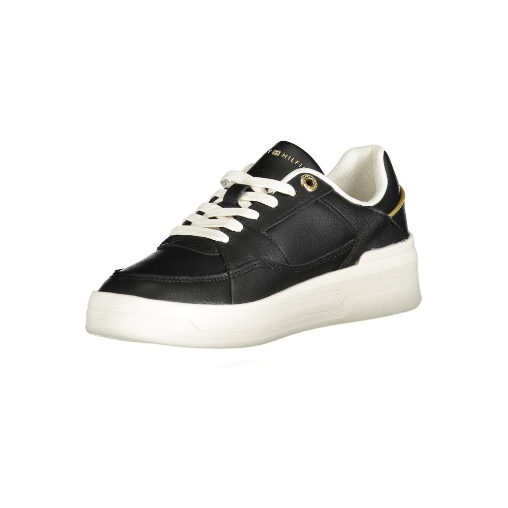 Tommy Hilfiger Black Polyurethane Women Sneaker