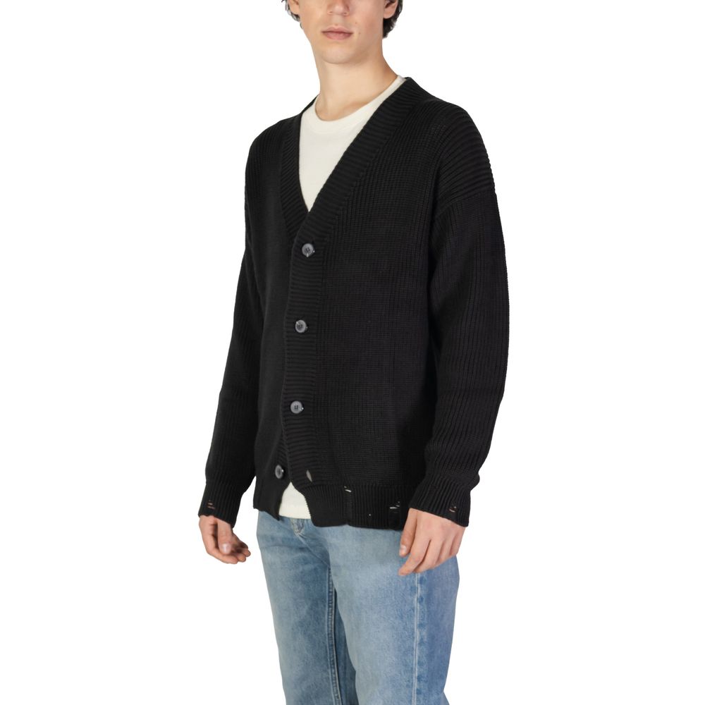 Underclub Black Cotton Cardigan Underclub