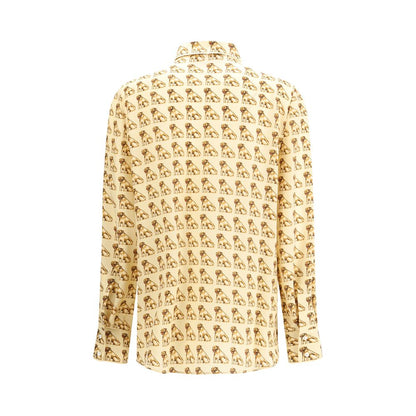 Valentino Beige Silk Pattern Shirt Valentino