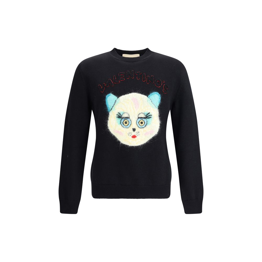 Valentino Black Cotton Sweatshirt Valentino