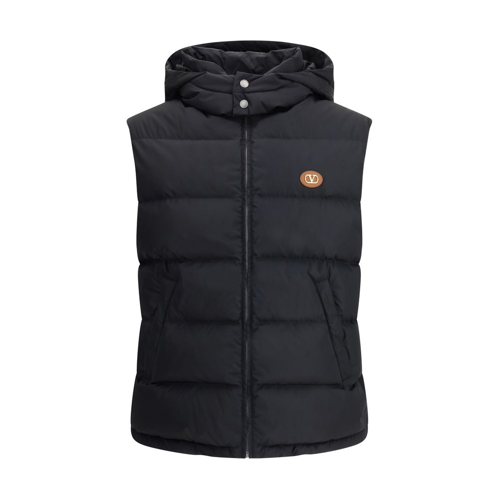 Valentino Black Goose Down Sleveless Jacket Valentino